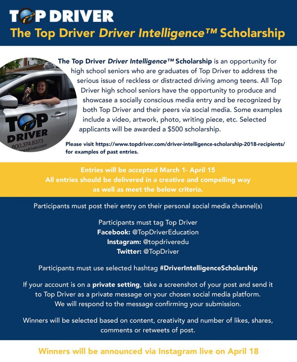 Top Driver Driver Intelligence Scholarship 2019 Top Driver Driving 